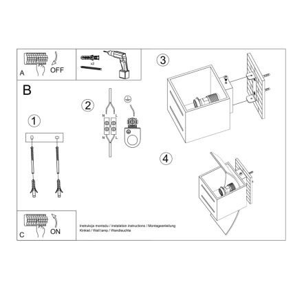 Wandbeleuchtung LORETO 1xG9/40W/230V grau