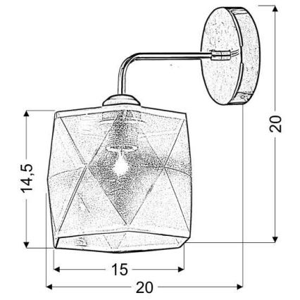 Wandbeleuchtung NOSJA 1xE27/40W/230V