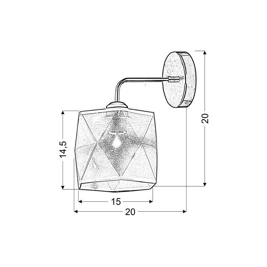 Wandbeleuchtung NOSJA 1xE27/40W/230V