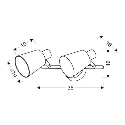 Wandbeleuchtung PIN 2xE14/40W/230V