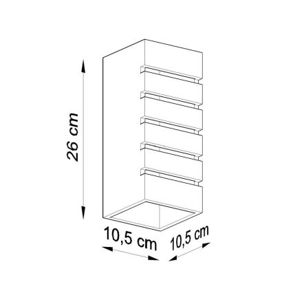 Wandbeleuchtung SAMIR 1xE27/60W/230V weiß