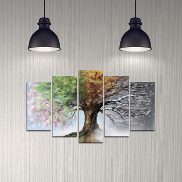 Wandbild 5 Stk. 110x60 cm Baum