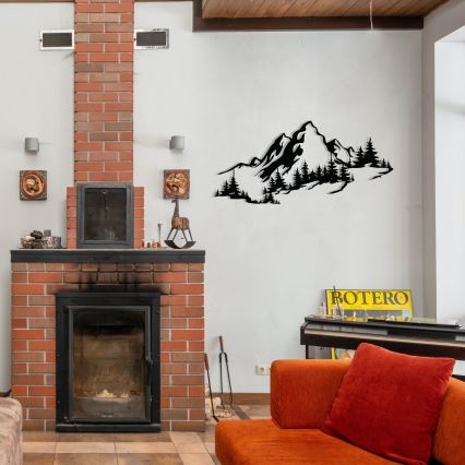 Wanddekoration 30x67 cm Berge Metall