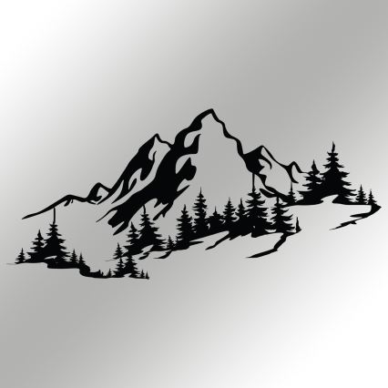 Wanddekoration 30x67 cm Berge Metall