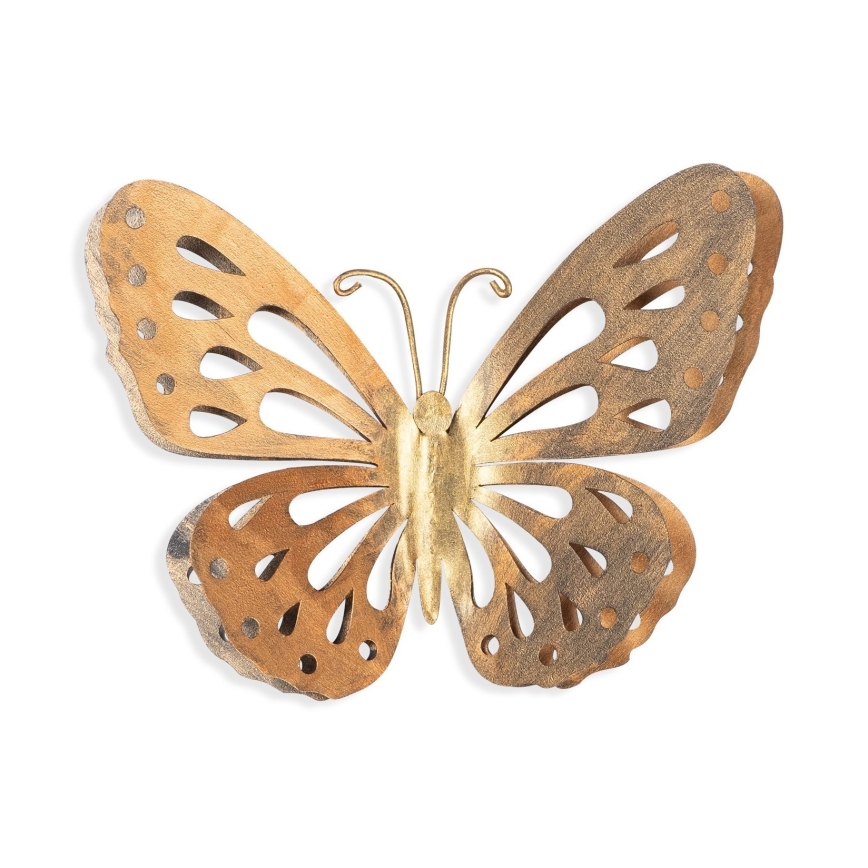 Wanddekoration 32x29 cm Schmetterling Metall