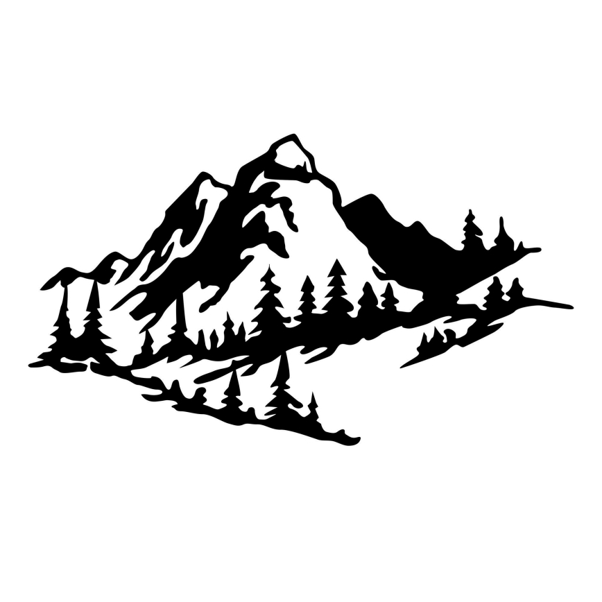 Wanddekoration 40x70 cm Berge Metall