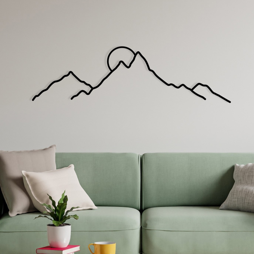 Wanddekoration 100x29 cm Berge Metall