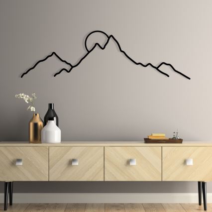 Wanddekoration 100x29 cm Berge Metall