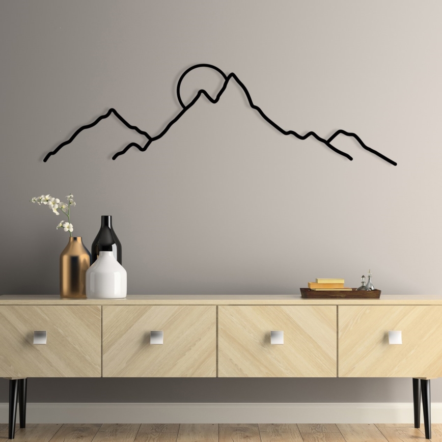 Wanddekoration 100x29 cm Berge Metall