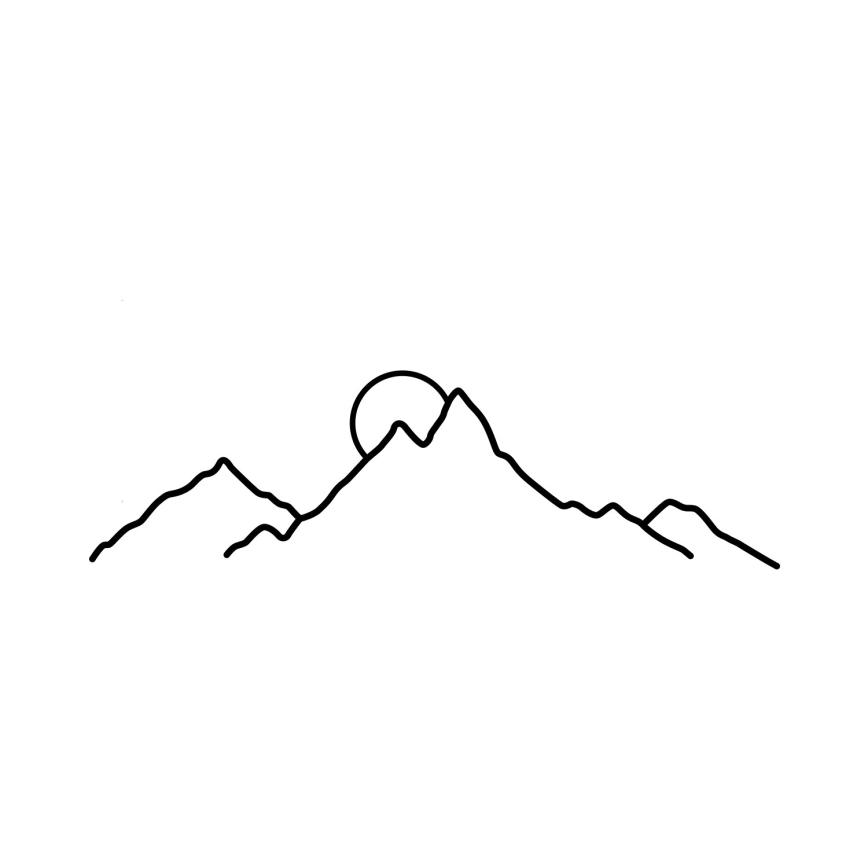 Wanddekoration 100x29 cm Berge Metall