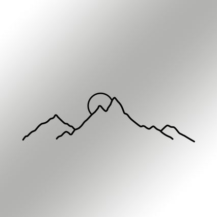 Wanddekoration 100x29 cm Berge Metall