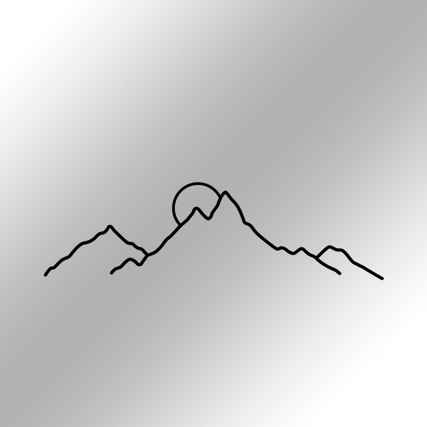 Wanddekoration 100x29 cm Berge Metall