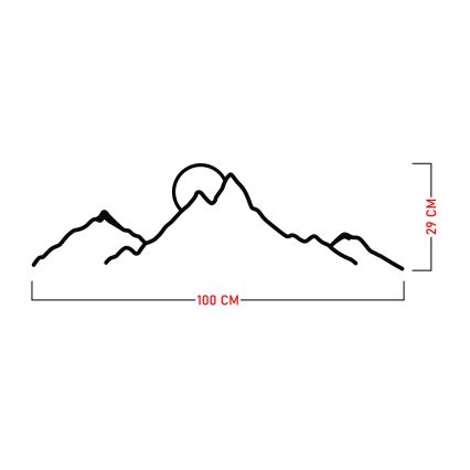 Wanddekoration 100x29 cm Berge Metall
