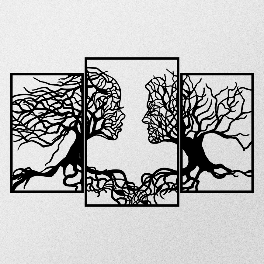 Wanddekoration 116x71 cm Baum des Lebens Metall