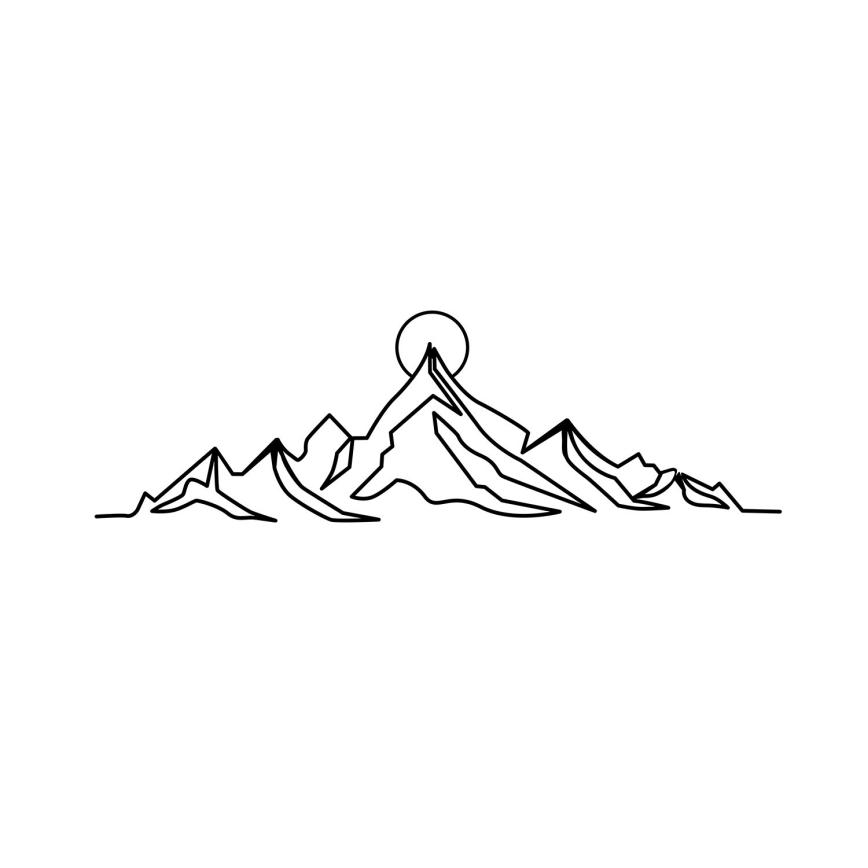 Wanddekoration 119,5x37 cm Berge Metall