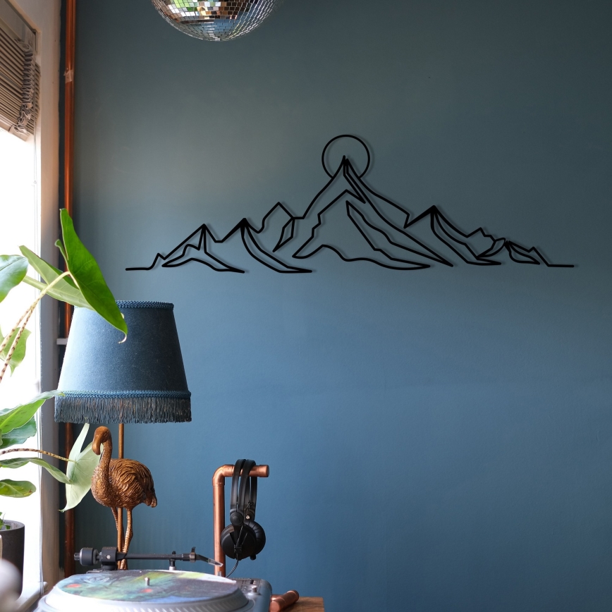 Wanddekoration 119,5x37 cm Berge Metall