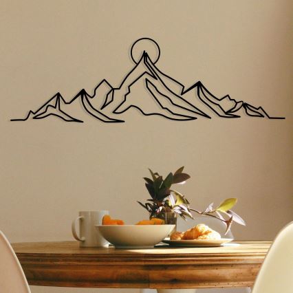 Wanddekoration 119,5x37 cm Berge Metall