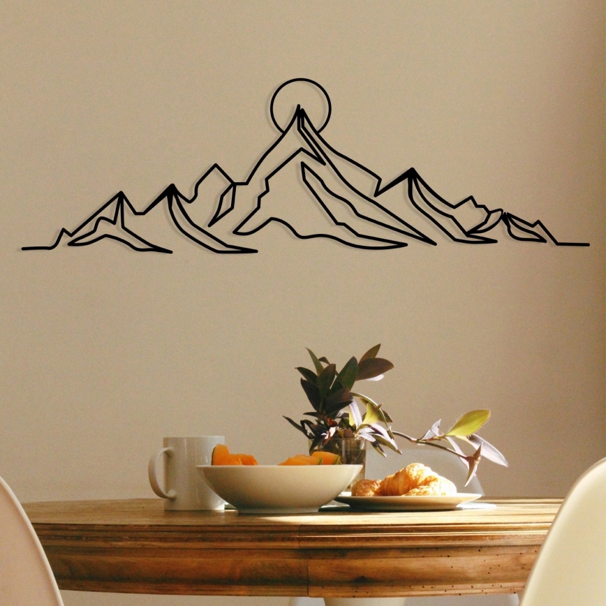 Wanddekoration 119,5x37 cm Berge Metall