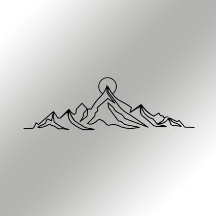 Wanddekoration 119,5x37 cm Berge Metall