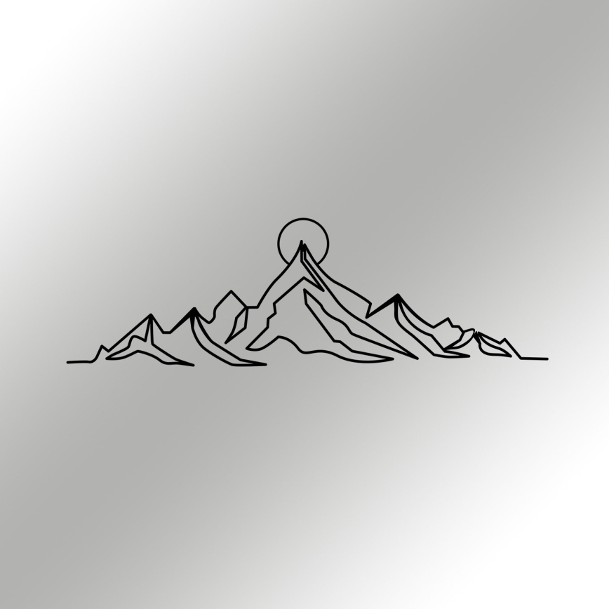 Wanddekoration 119,5x37 cm Berge Metall