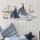 Wanddekoration 120x60 cm Segelboote Metall