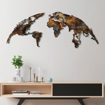 Wanddekoration 2 Stk. 150x59 cm Planet Metall