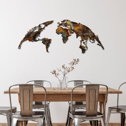 Wanddekoration 2 Stk. 150x59 cm Planet Metall