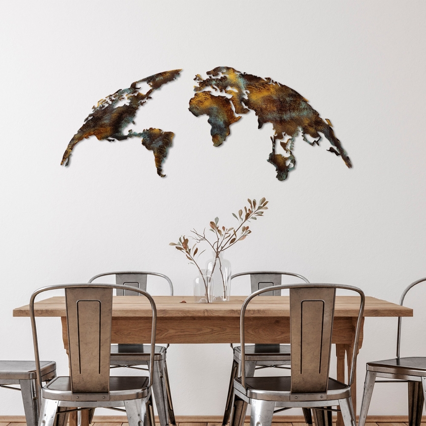 Wanddekoration 2 Stk. 150x59 cm Planet Metall