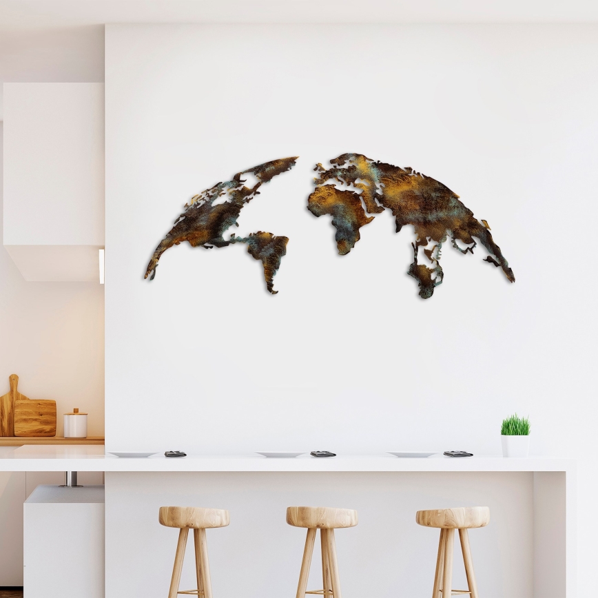 Wanddekoration 2 Stk. 150x59 cm Planet Metall