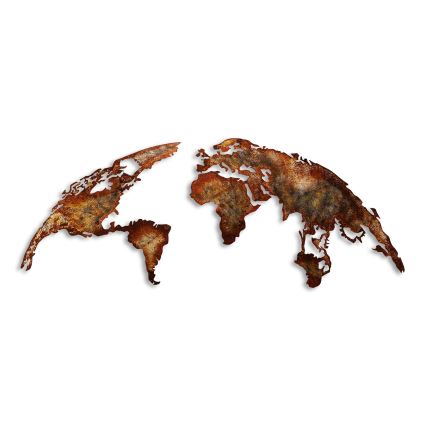 Wanddekoration 2 Stk. 150x59 Planet Metall