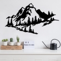 Wanddekoration 40x70 cm Berge Metall