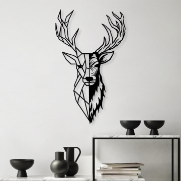 Wanddekoration 42x70 cm Hirsch Metall