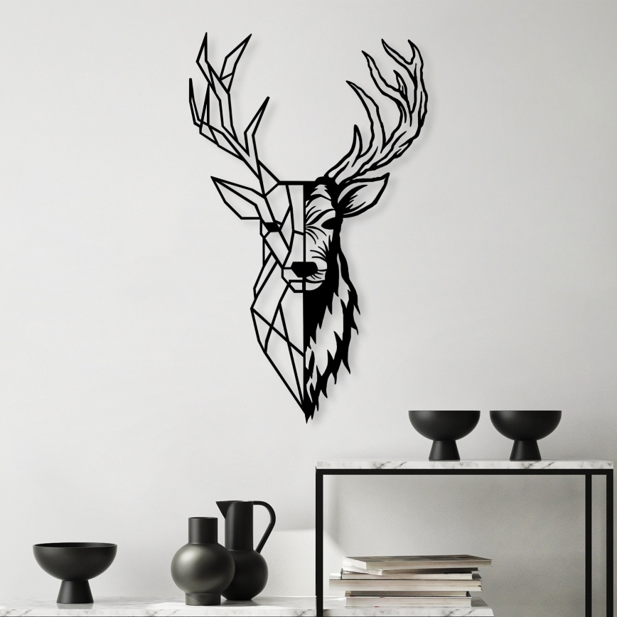 Wanddekoration 42x70 cm Hirsch Metall