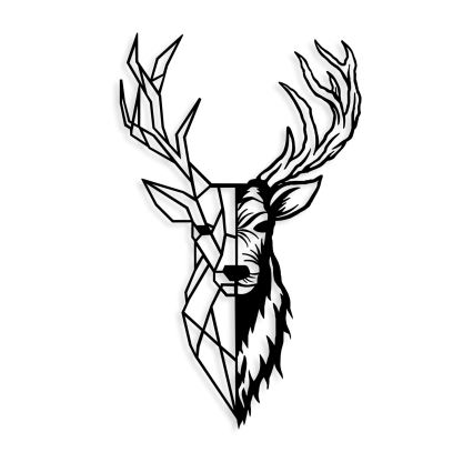 Wanddekoration 42x70 cm Hirsch Metall