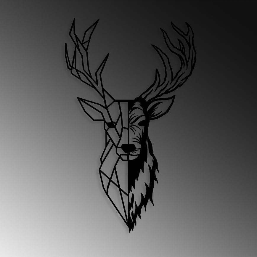 Wanddekoration 42x70 cm Hirsch Metall
