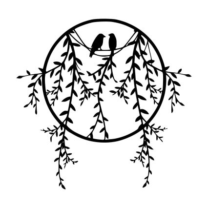 Wanddekoration 45x44 cm Äste aus Metall