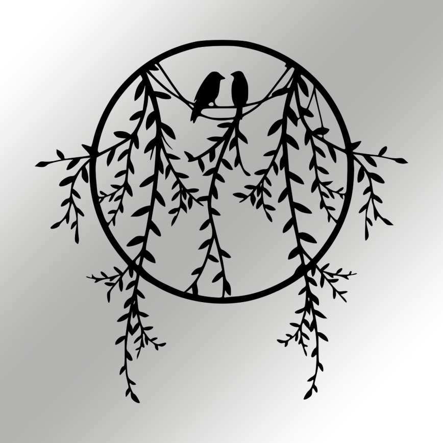 Wanddekoration 45x44 cm Äste aus Metall