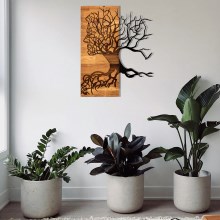 Wanddekoration 45x58 cm Lebensbaum Holz/Metall