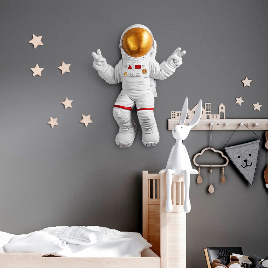 Wanddekoration 47x35 cm Astronaut golden