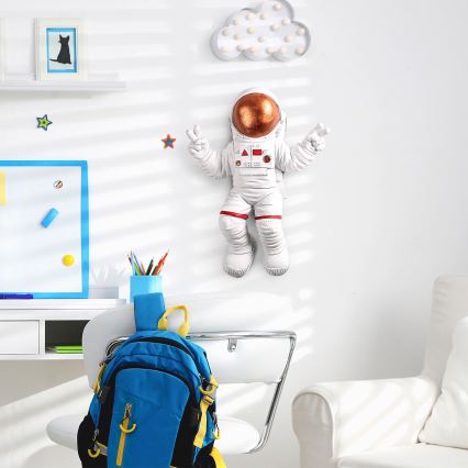 Wanddekoration 47x35 cm Astronaut kupfern