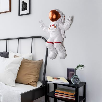 Wanddekoration 47x35 cm Astronaut kupfern