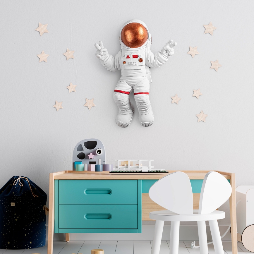 Wanddekoration 47x35 cm Astronaut kupfern