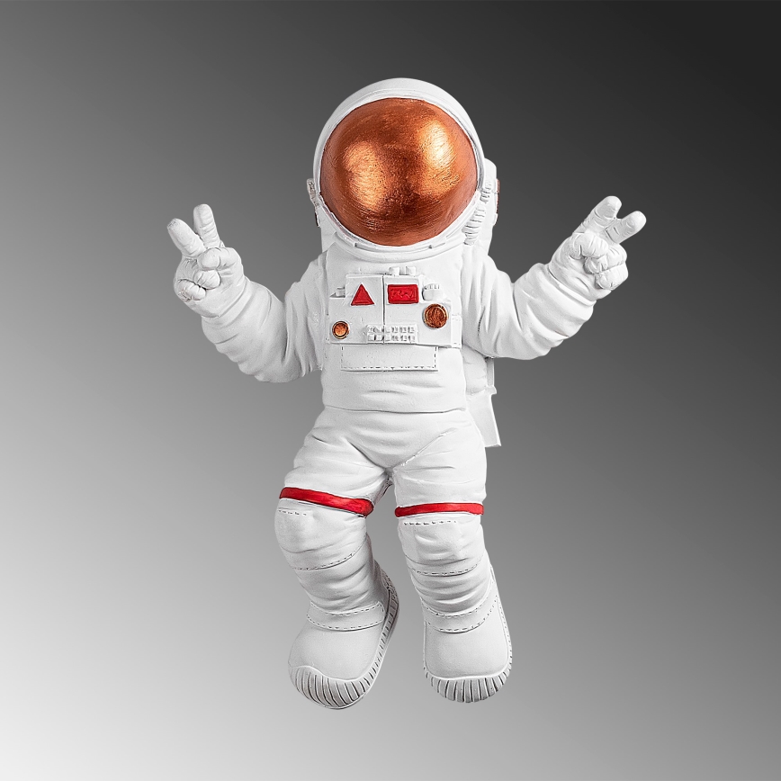 Wanddekoration 47x35 cm Astronaut kupfern
