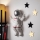 Wanddekoration 47x35 cm Astronaut silbern