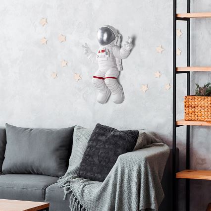 Wanddekoration 47x35 cm Astronaut silbern