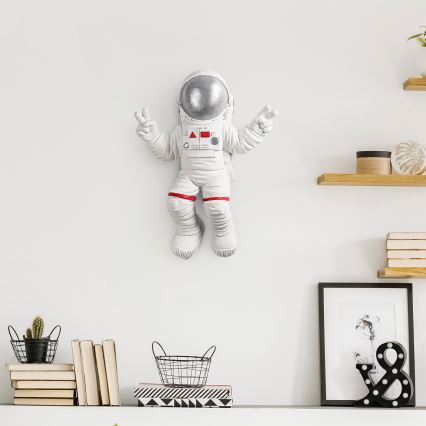 Wanddekoration 47x35 cm Astronaut silbern