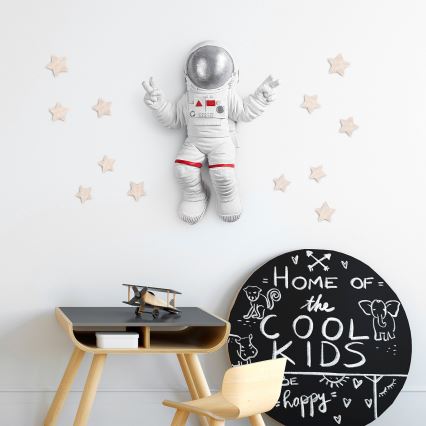 Wanddekoration 47x35 cm Astronaut silbern