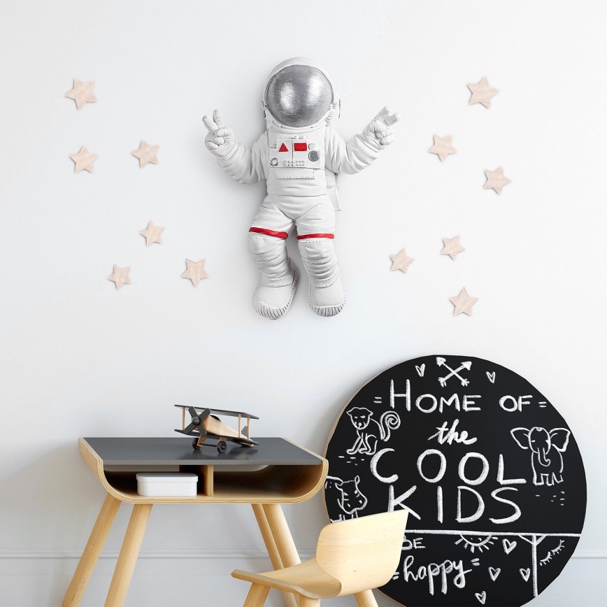 Wanddekoration 47x35 cm Astronaut silbern