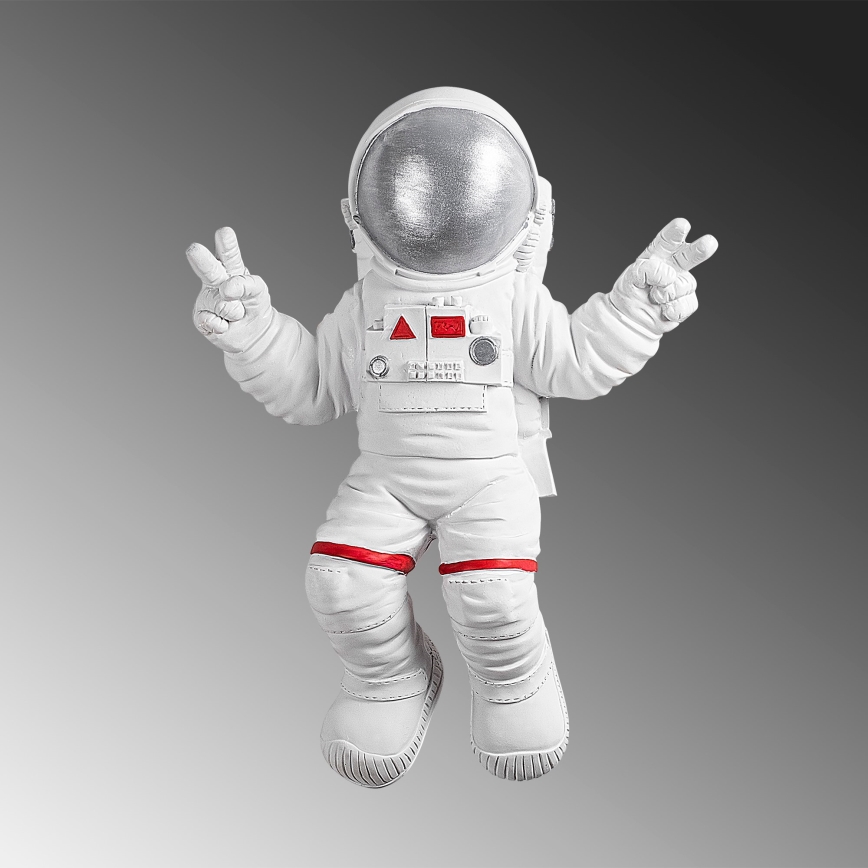 Wanddekoration 47x35 cm Astronaut silbern