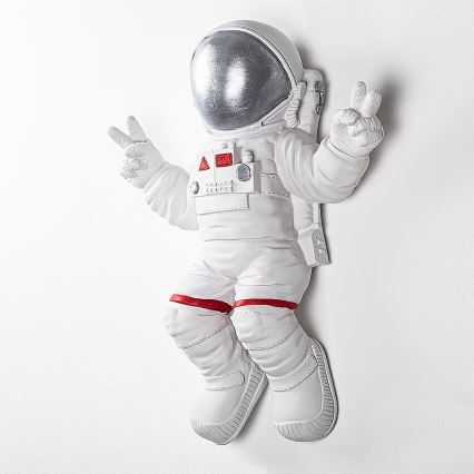 Wanddekoration 47x35 cm Astronaut silbern